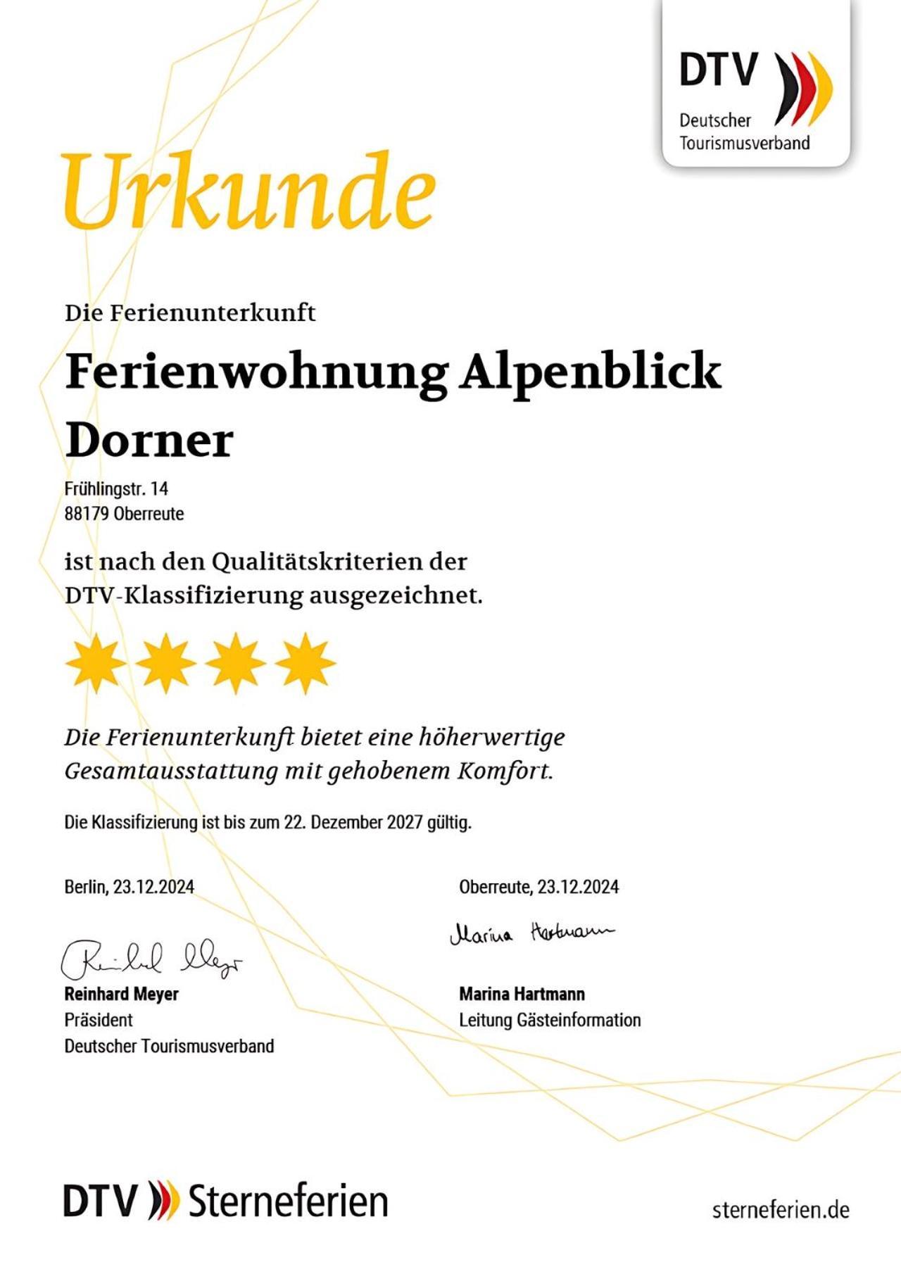 Alpenblick Dorner Apartment Oberreute